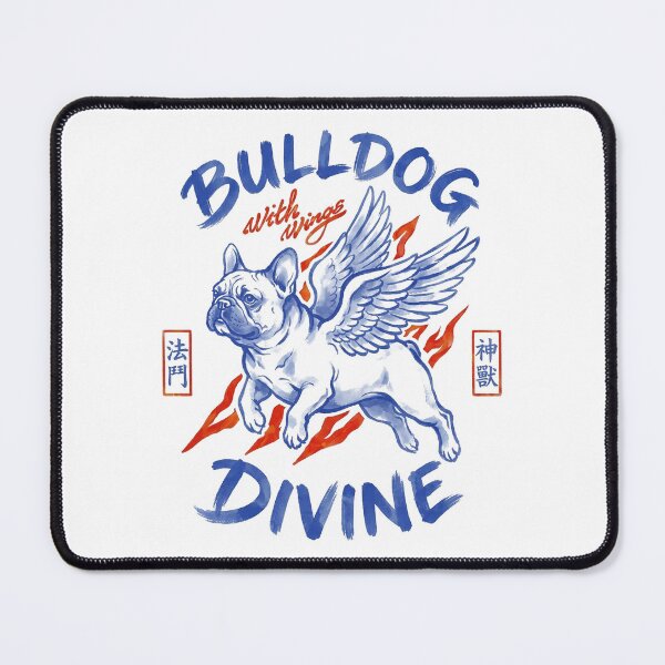 Item preview, Winged French Bulldog Divine Beast Blue Ink Art designed and sold by zzz888.