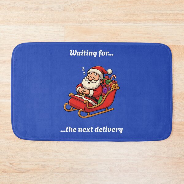 Item preview, Santa Claus asleep in his sleigh - Waiting for the next delivery (text) designed and sold by ProjetF.