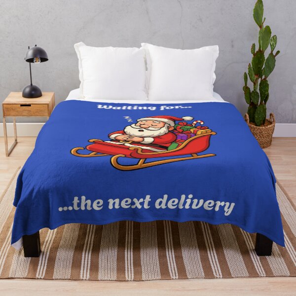 Item preview, Santa Claus asleep in his sleigh - Waiting for the next delivery (text) designed and sold by ProjetF.