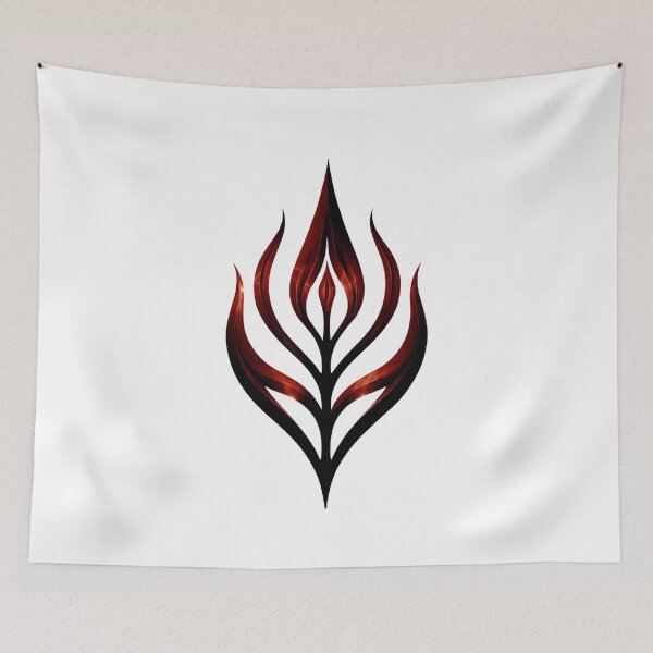 Item preview, fire sigil – dark flame symbol – occult energy art designed and sold by Traumrausch.