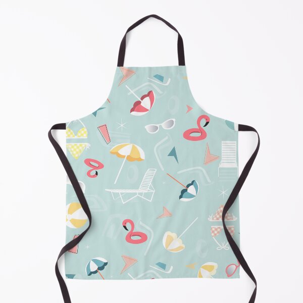 Item preview, Fun retro palm springs tossed pattern designed and sold by SweetCoolVibes.