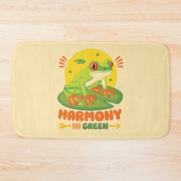 Item preview, Harmony In Green Tree Frog Nature Sun Retro designed and sold by DaVinciFeather.