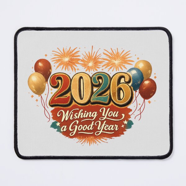Item preview, Happy New Year 2026 Vintage Fireworks Illustration – Retro Celebration Art designed and sold by phiawdesign9.