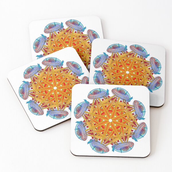 Item preview, Spaceship mandala designed and sold by DaveDanchuk.