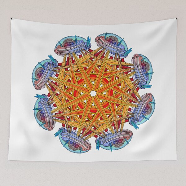 Item preview, Spaceship mandala designed and sold by DaveDanchuk.