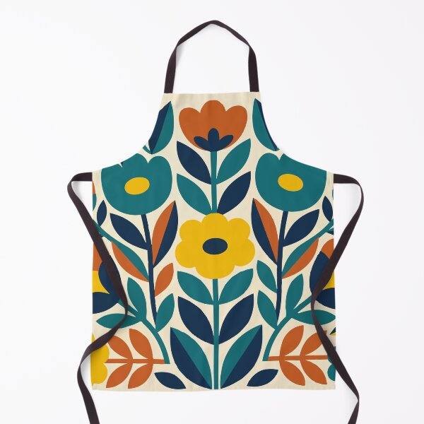 Item preview, Retro Folk Floral Symmetry – Mid Century Modern Botanical Art designed and sold by DeeLulu.