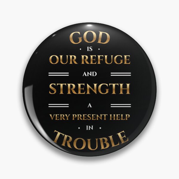 Item preview, Psalm 46:1 Bible Verse – Gold Christian Scripture Typography (KJV) designed and sold by Clothed in Scripture.