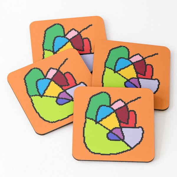 Item preview, Abstract heart art, pixelated disign designed and sold by daniellegeelen.