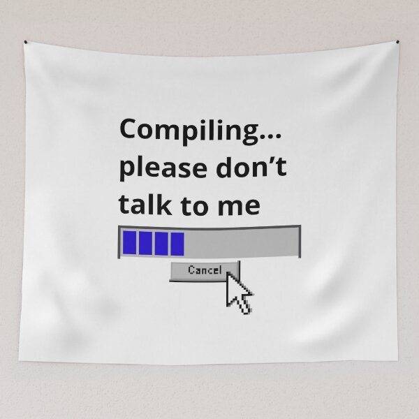 Item preview, COMPILING... PLEASE DON'T TALK TO ME designed and sold by JI-PIXEL-PLACE.