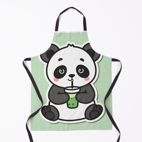 Item preview, Bubble Tea Panda - One Line Minimalist Art designed and sold by Etch Safwat.