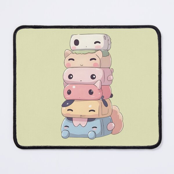 Item preview, Kawaii Chubby Stack – Cute Pastel Block Animals designed and sold by Brainy Bites19.