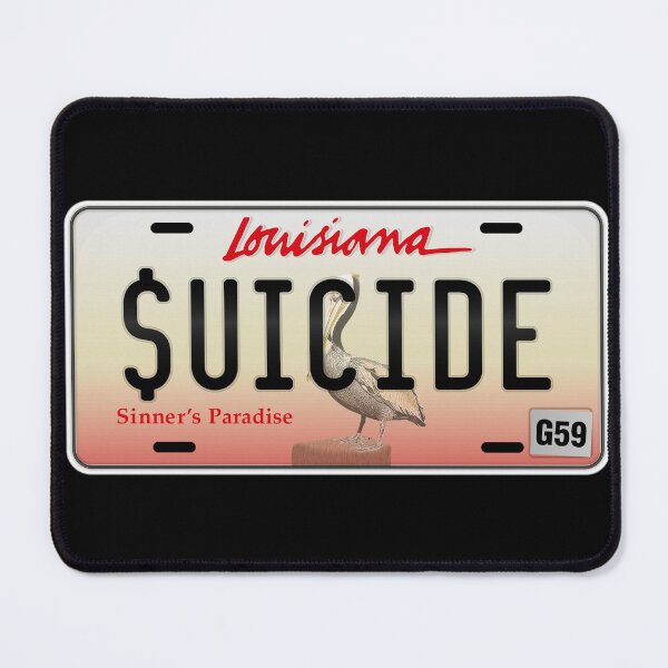 Item preview, Louisiana Suicide License Plate designed and sold by weakattempt.