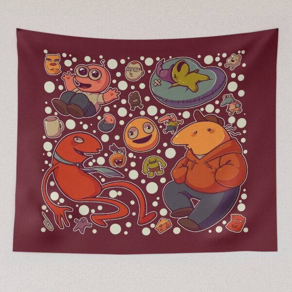 Item preview, Smiling Friends - Red designed and sold by The Rabbit Follower.