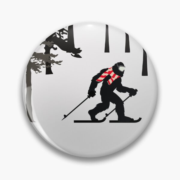 Item preview, Lispe Legendary Forest Skier Silhouette in Tall Pine Trees  designed and sold by Lispe-Designs.