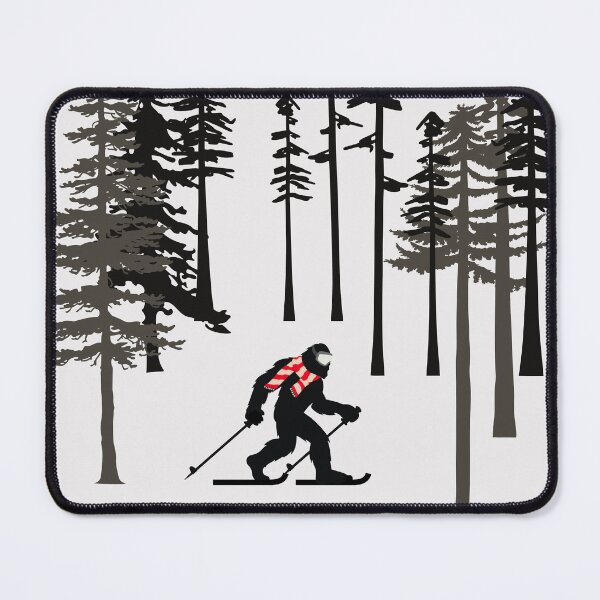Item preview, Lispe Legendary Forest Skier Silhouette in Tall Pine Trees designed and sold by Lispe-Designs.