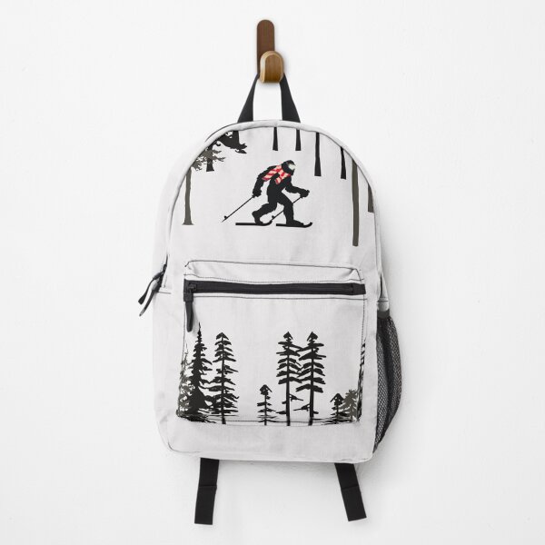 Item preview, Lispe Legendary Forest Skier Silhouette in Tall Pine Trees designed and sold by Lispe-Designs.