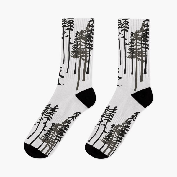 Item preview, Lispe Legendary Forest Skier Silhouette in Tall Pine Trees  designed and sold by Lispe-Designs.