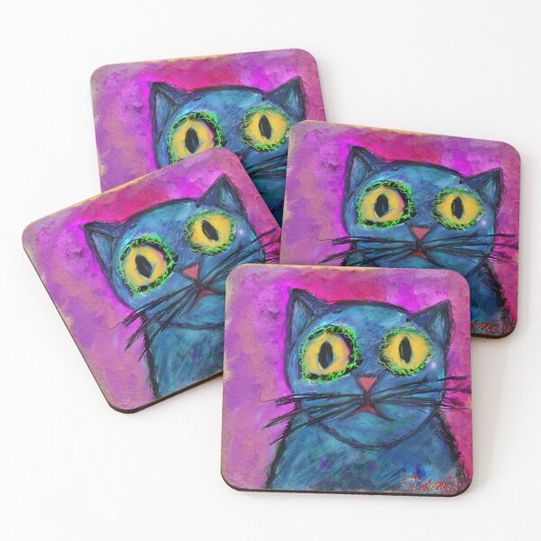 Item preview, Intense Blue Feline Portrait designed and sold by DoronB.