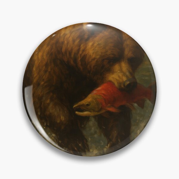 Item preview, Bear Catching Salmon designed and sold by VandVArt.