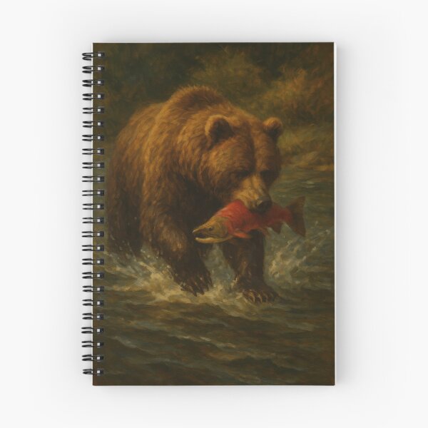 Item preview, Bear Catching Salmon designed and sold by VandVArt.