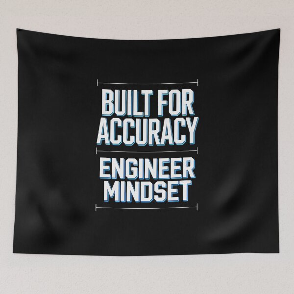 Item preview, Built For Accuracy – Engineer Mindset Quote Design designed and sold by oblexwear.