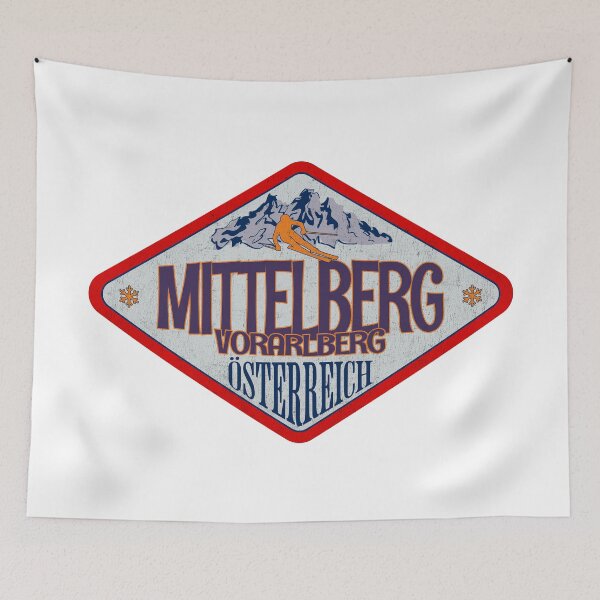 Item preview, Mittelberg, Vorarlberg, Osterreich, Austria, Vintage skiing badge design designed and sold by Wanderful-roads.