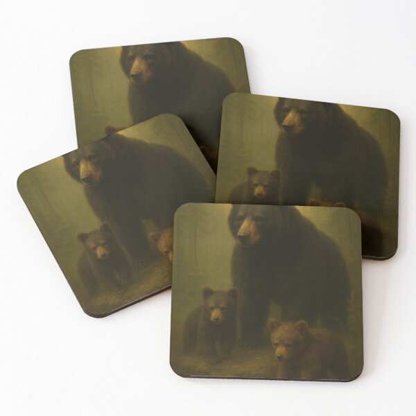 Item preview, Bear Family in Forest at Dusk designed and sold by VandVArt.