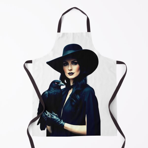 Item preview, gothic witch – raven familiar – dark fantasy art designed and sold by Traumrausch.