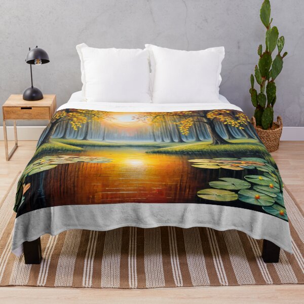Item preview, The Sun Over A Peaceful Forest River designed and sold by Undersea Ai Art.