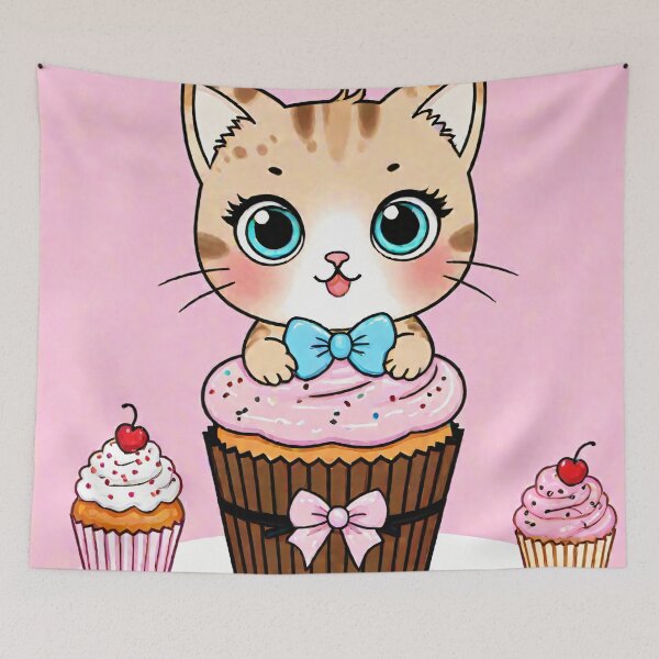 Item preview, Cupcake Cat Bliss designed and sold by Star People Digital Art Works and Photography.