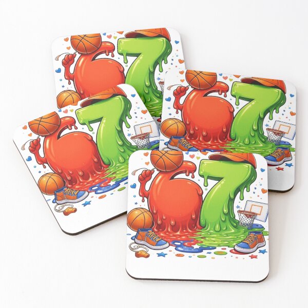 Item preview, Funny Slime 6 7 Basketball Meme Drip Numbers designed and sold by bilal sibgui.