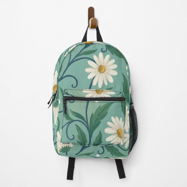 Item preview, Whimsical Daisy Meadow – Retro Teal & Gold Botanical Floral Pattern designed and sold by DeeLulu.