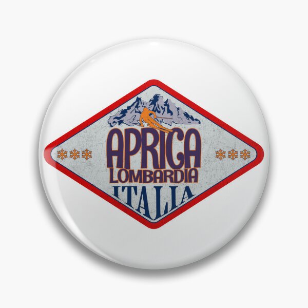 Item preview, Aprica, Lombardia, Sondrio, Italy, Italia, Vintage skiing badge design designed and sold by Wanderful-roads.