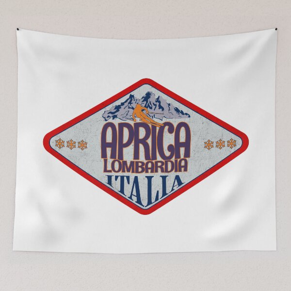 Item preview, Aprica, Lombardia, Sondrio, Italy, Italia, Vintage skiing badge design designed and sold by Wanderful-roads.