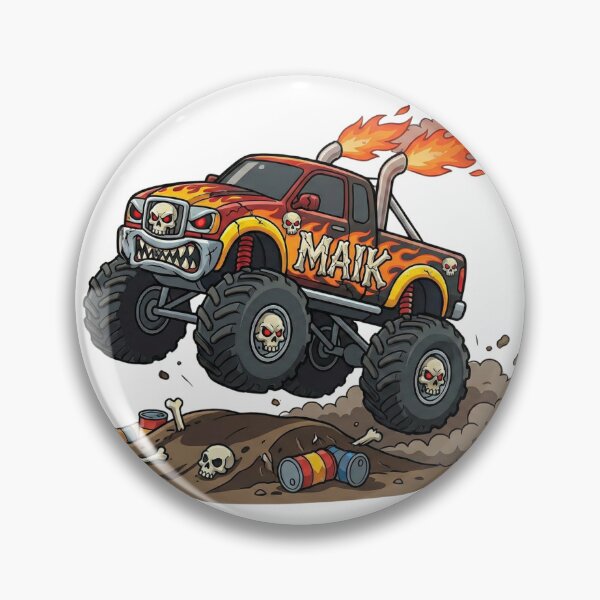 Item preview, MAIK Monster Truck - Flaming Skulls Dirt Jump designed and sold by MIZIMSHOP.