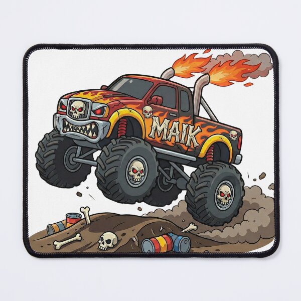 Item preview, MAIK Monster Truck - Flaming Skulls Dirt Jump designed and sold by MIZIMSHOP.
