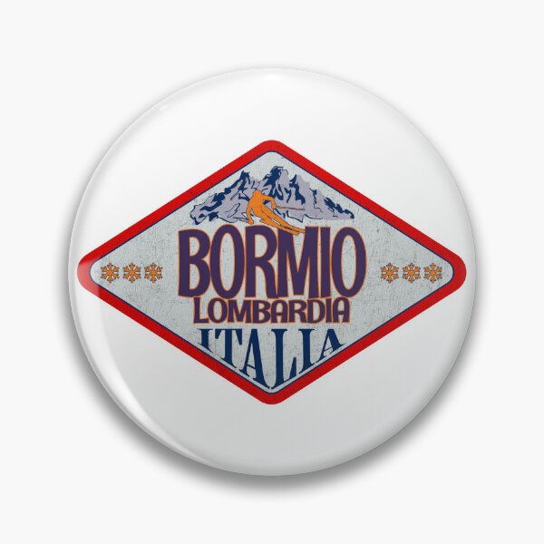 Item preview, Bormio, Lombardia, Sondrio, Italy, Italia, Vintage skiing badge design designed and sold by Wanderful-roads.