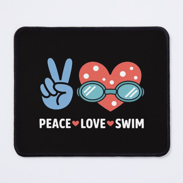 Item preview, Peace Love swim gifts swimmer men women kids boys swimming designed and sold by Vexat062Art.