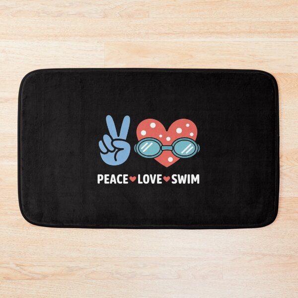 Item preview, Peace Love swim gifts swimmer men women kids boys swimming designed and sold by Vexat062Art.