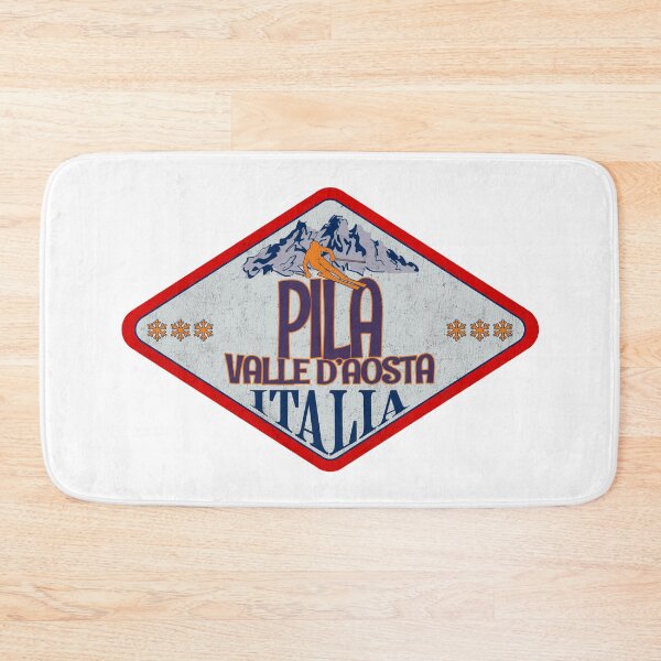 Item preview, Pila, Valle d’Aosta, Valle d’Aosta, Italy, Italia, Vintage skiing badge design designed and sold by Wanderful-roads.