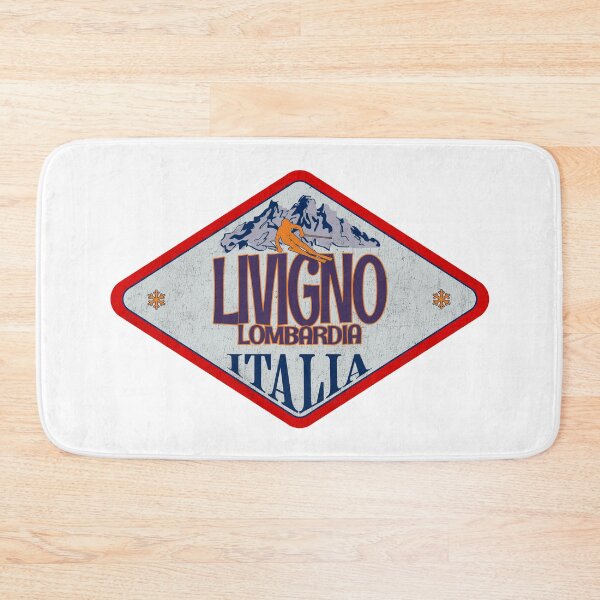 Item preview, Livigno, Lombardia, Sondrio, Italy, Italia, Vintage skiing badge design designed and sold by Wanderful-roads.