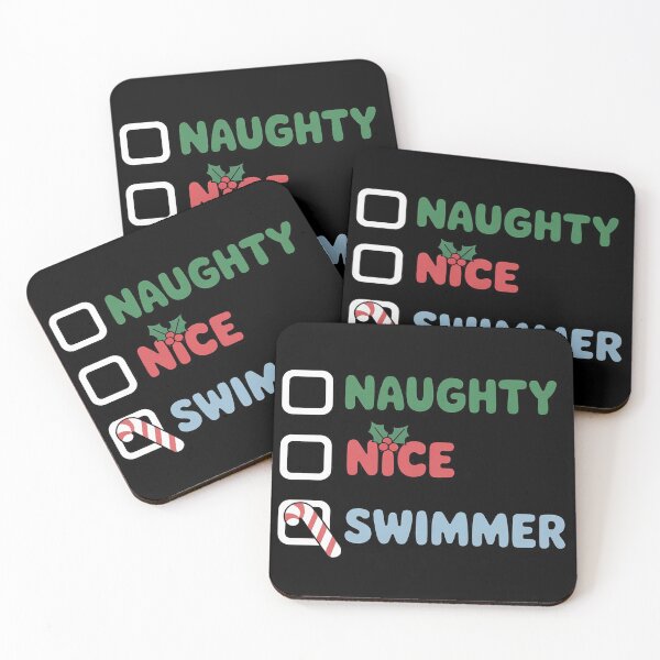 Item preview, Naughty Nice Swimmer Xmas Swimming Lover Swim Christmas designed and sold by LindseyKris.