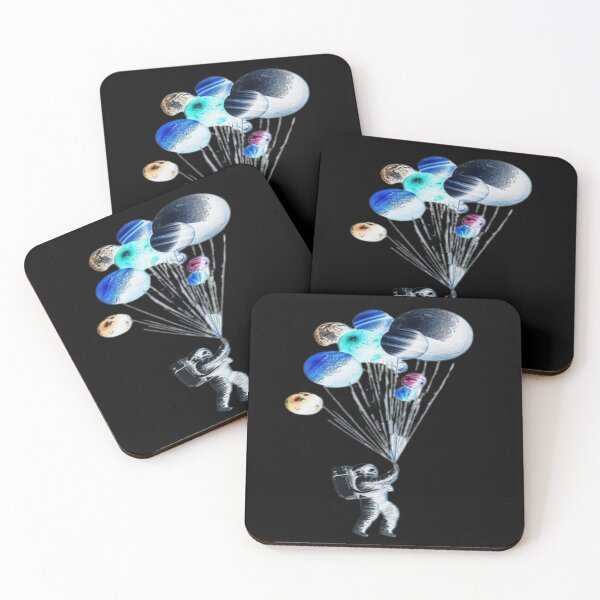 Item preview, Astronaut Lifted by Planet Balloons designed and sold by ALIZINHO666.