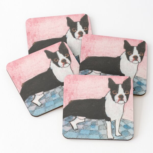Item preview, Boston Terrier watercolour designed and sold by Sheridanlongdog.