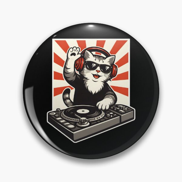 Item preview, DJ Cat Turntable, Funny DJ Cat Shirt Gift, Electronic Music Lover Graphic Tee for DJs, Music Producers, Party Fans designed and sold by saloui.