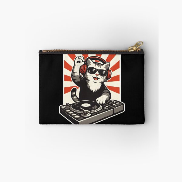 Item preview, DJ Cat Turntable, Funny DJ Cat Shirt Gift, Electronic Music Lover Graphic Tee for DJs, Music Producers, Party Fans designed and sold by saloui.