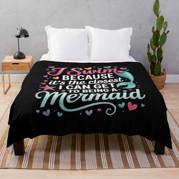 Item preview, Mermaid Swimming Quote Women and Girl Swimmers Gift designed and sold by traceydowns.