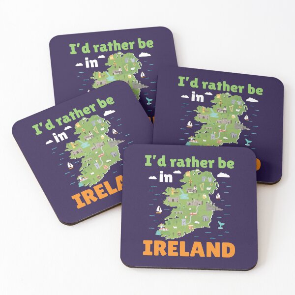 Item preview, I'd Rather Be in Ireland Map Souvenir designed and sold by jaygo.