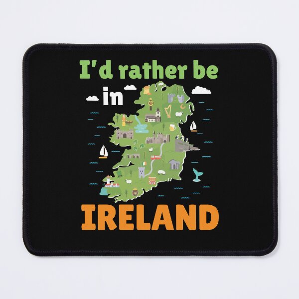 Item preview, I'd Rather Be in Ireland Map Souvenir designed and sold by jaygo.
