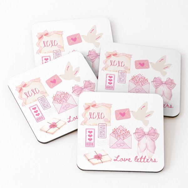 Item preview, Love letters coquette Valentine’s Day print designed and sold by BosskaDesign.
